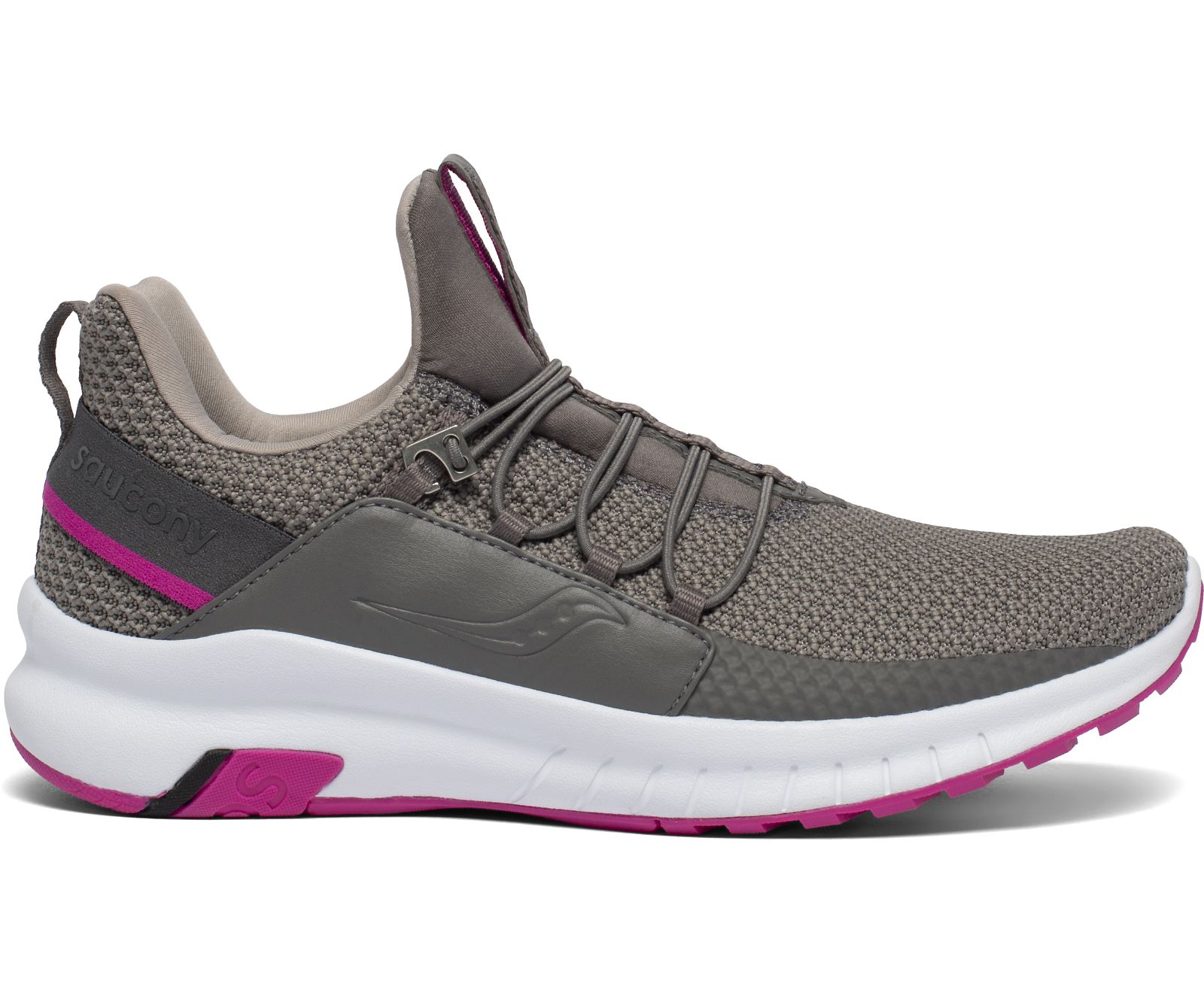 Női Saucony Stretch & Go Glide Gyalogló Cipő Szürke Rózsaszín | HU 548LIS